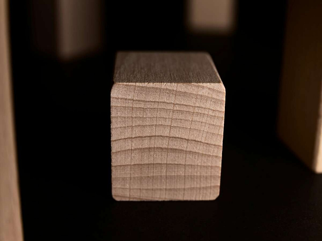 The Uncarved Block. a close-up of a wooden block